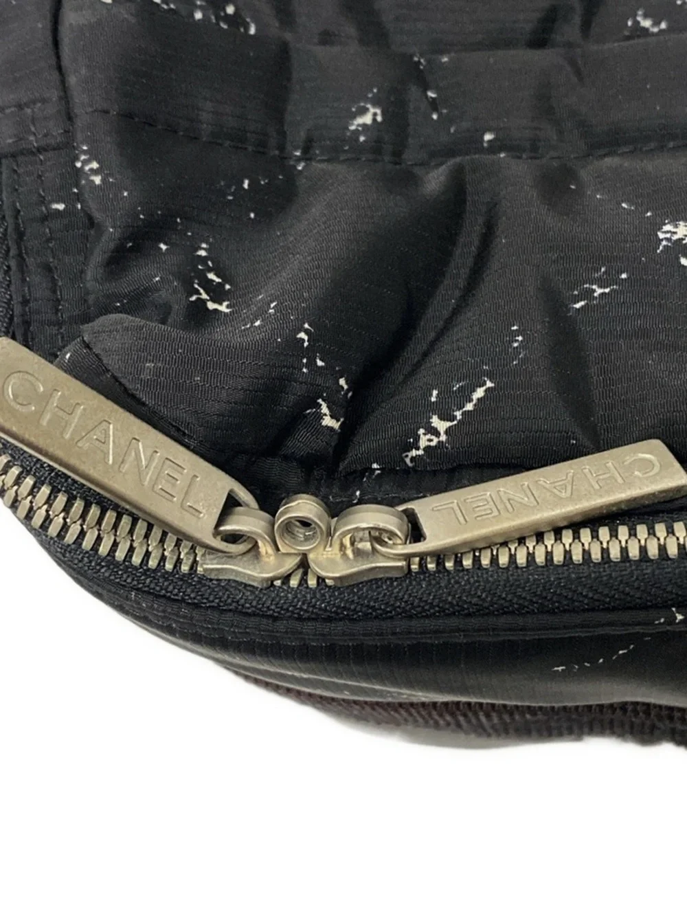 CHANEL black nylon